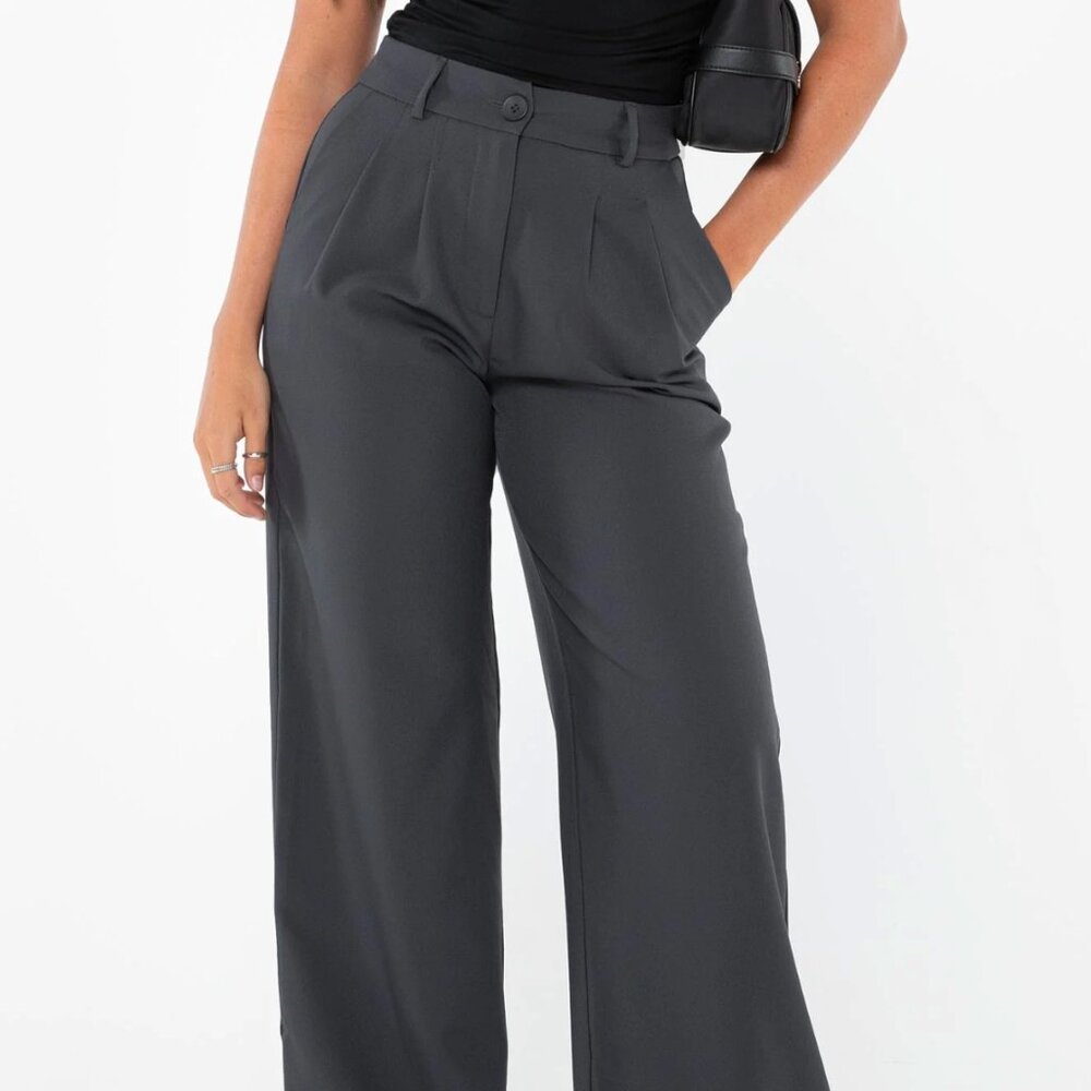 NWOTs Princess Polly Archer Pants in Slate Gray size 6 PETITE